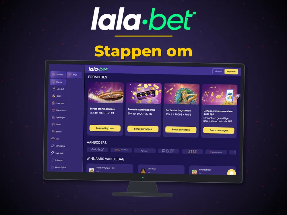lalabet - Stappen om